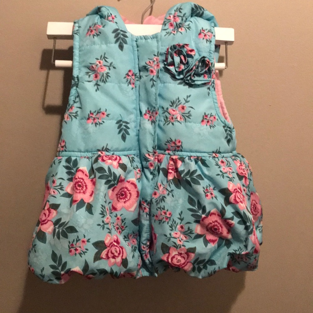 Kids Floral Zip Vest 24 months